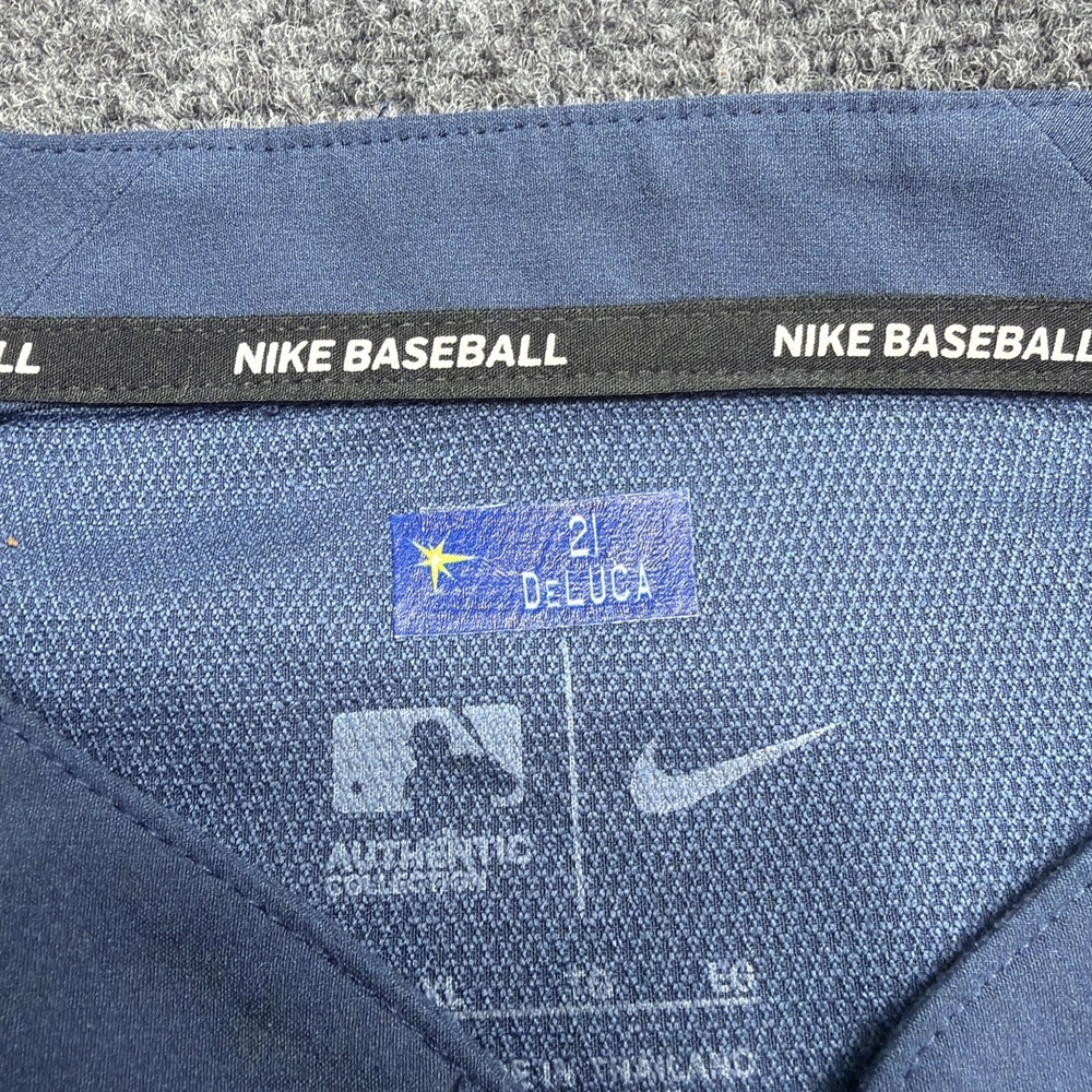 Tampa Bay Ray Team‎ PLAYER ISSUED Pullover Windbreaker #21Jonny DeLuca RF Rare!